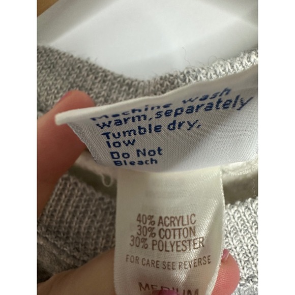 Vintage Gearing Up USA Made Crewneck Sweatshirt Embroidered Dolls‎ Gray Medium - Picture 3 of 7